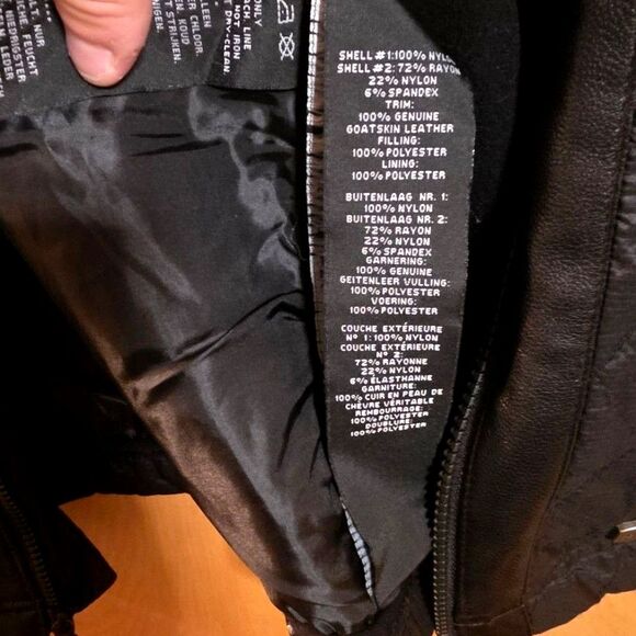 Harley Davidson Motorcycle XL Black Quilted Faux Leather Vest Stretch Panels - Picture 5 of 10